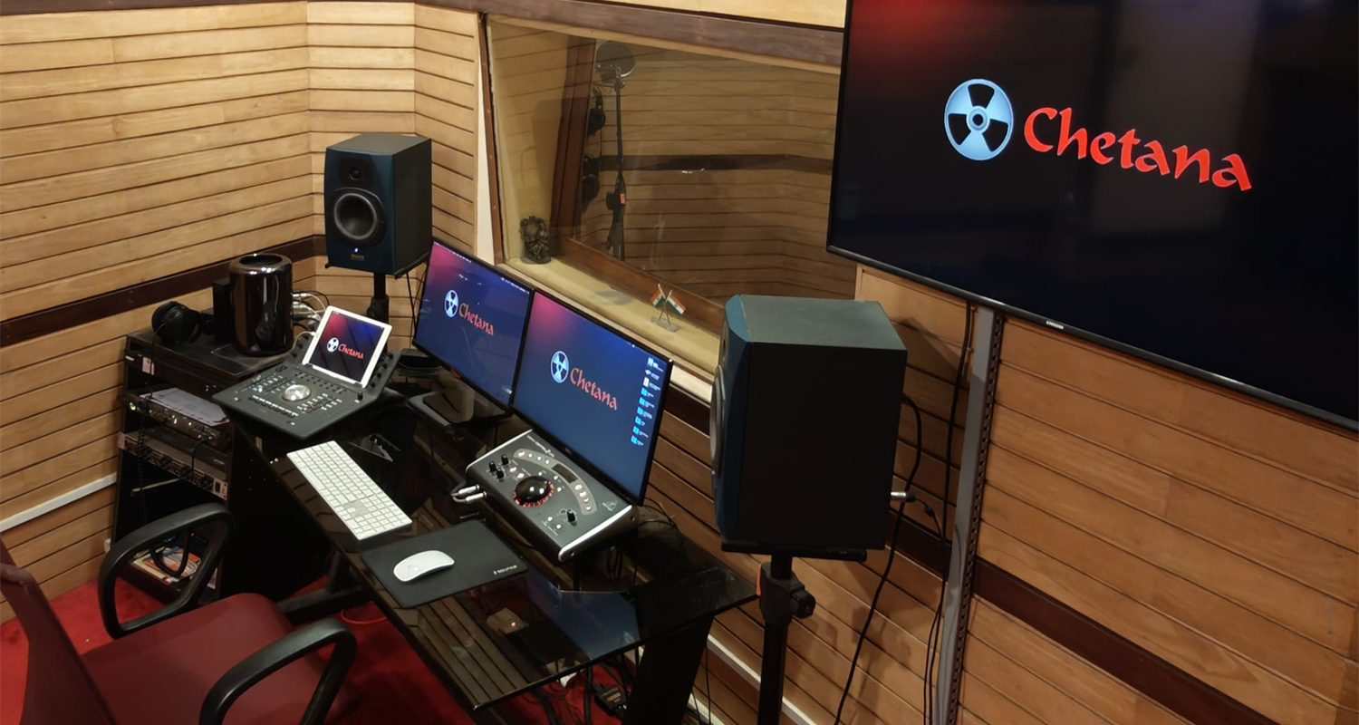 Studio C with optimistic sound recording equipments